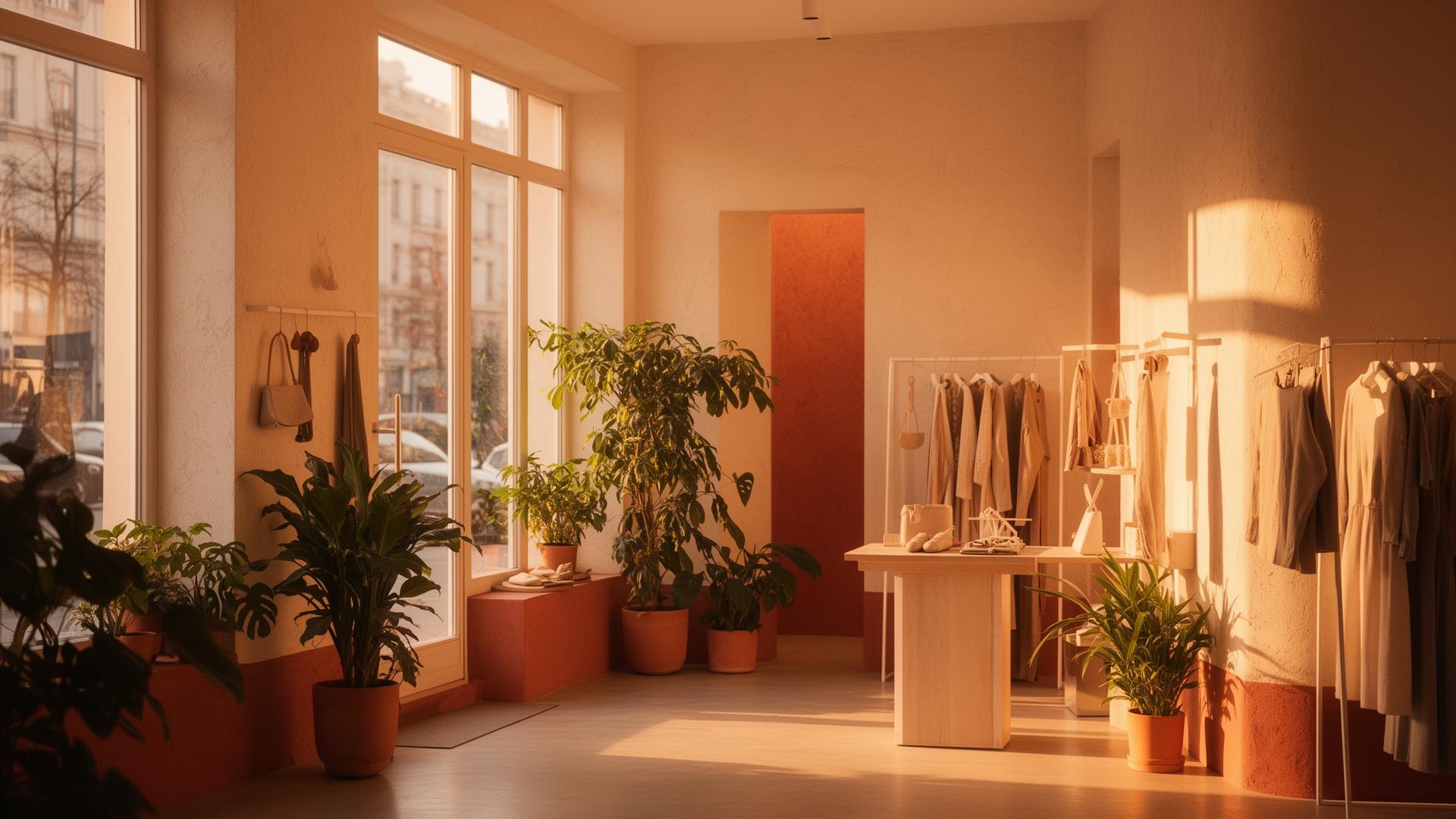 Warm sunlit interior of the Marlow & Co. storefront